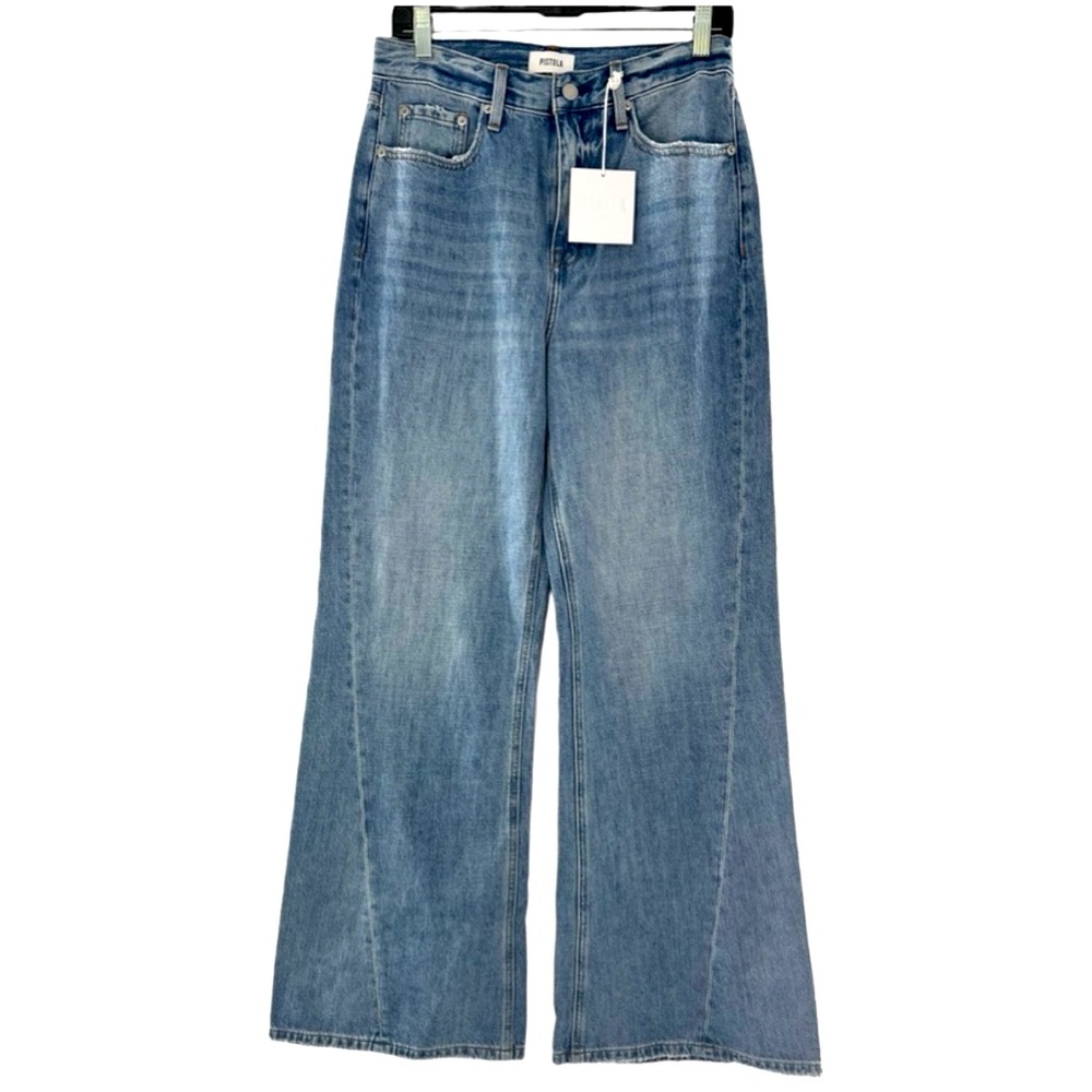 NWT Pistola Relaxed Medium Wash Wide Leg Jeans 28